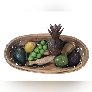Wooden Fruit Basket Home Accent